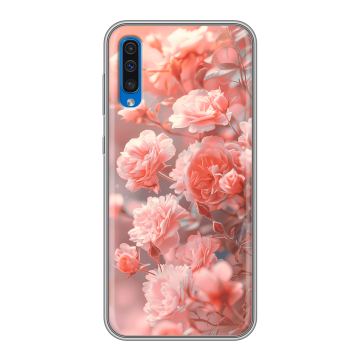 Силиконовый чехол на Samsung Galaxy A50 с принтом Розы цветы