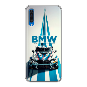 Силиконовый чехол на Samsung Galaxy A50 с принтом БМВ BMW
