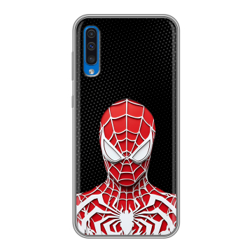 Силиконовый чехол на Samsung Galaxy A50 с принтом человек паук spiderman