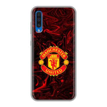 Силиконовый чехол на Samsung Galaxy A50 с принтом Manchester United Силиконовый чехол на Samsung Galaxy A50 с принтом Manchester United
