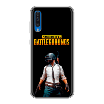 Силиконовый чехол на Samsung Galaxy A50 с принтом PUGB ПАГБ