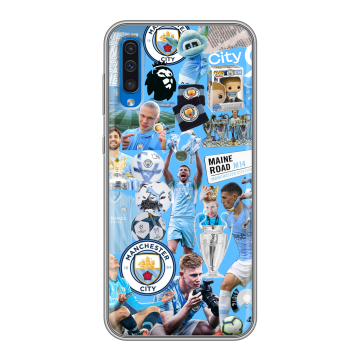 Силиконовый чехол на Samsung Galaxy A50 с принтом Man City Манчестер Сити Силиконовый чехол на Samsung Galaxy A50 с принтом Man City Манчестер Сити