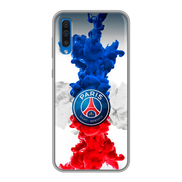 Силиконовый чехол на Samsung Galaxy A50 с принтом PSG ПСЖ Силиконовый чехол на Samsung Galaxy A50 с принтом PSG ПСЖ