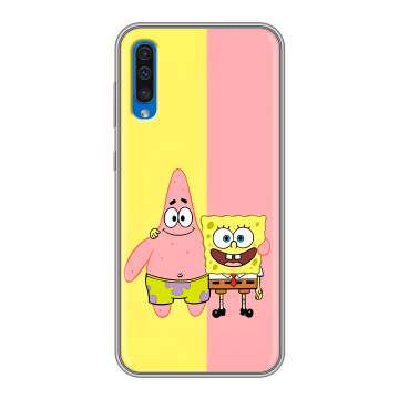 Силиконовый чехол на Samsung Galaxy A50 с принтом Спанч боб Спанчбоб