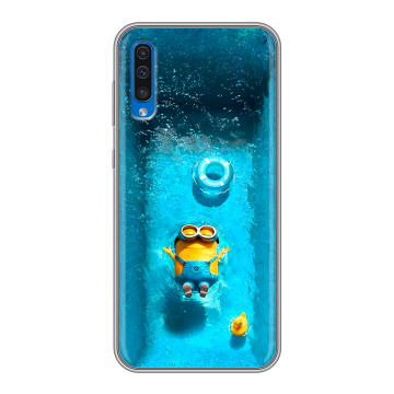 Силиконовый чехол на Samsung Galaxy A50 с принтом Миньоны Силиконовый чехол на Samsung Galaxy A50 с принтом Миньоны