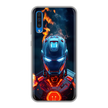 Силиконовый чехол на Samsung Galaxy A50 с принтом IronMan Железный человек