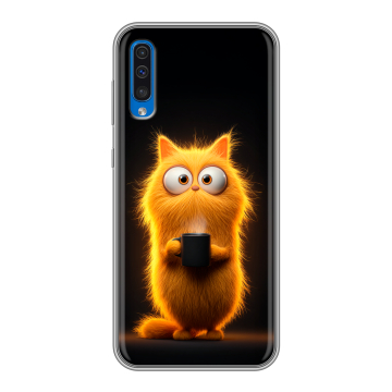 Силиконовый чехол на Samsung Galaxy A50 с принтом Смешной кот