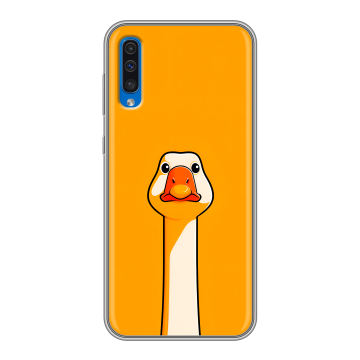 Силиконовый чехол на Samsung Galaxy A50 с принтом Смешная утка Силиконовый чехол на Samsung Galaxy A50 с принтом Смешная утка