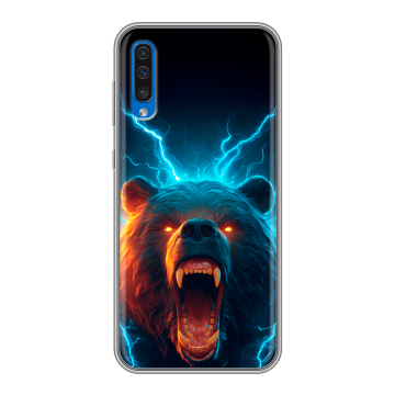 Силиконовый чехол на Samsung Galaxy A50 с принтом Медведь Силиконовый чехол на Samsung Galaxy A50 с принтом Медведь