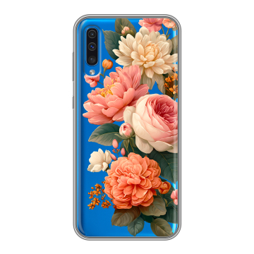 Силиконовый чехол на Samsung Galaxy A50 с принтом цветы Силиконовый чехол на Samsung Galaxy A50 с принтом цветы