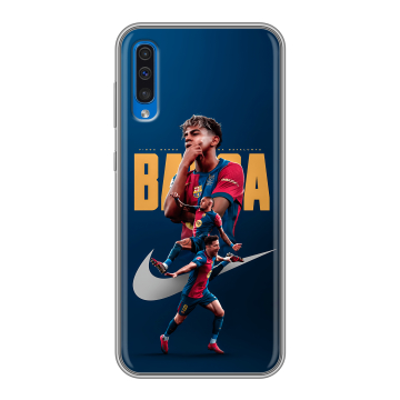 Силиконовый чехол на Samsung Galaxy A50 с принтом Барселона Barca Yamal 
