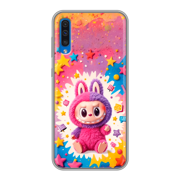 Силиконовый чехол на Samsung Galaxy A50 с принтом Labubu Лабубу