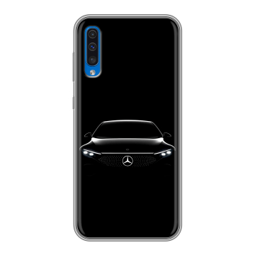 Силиконовый чехол на Samsung Galaxy A50 с принтом Mercedes Мерседес