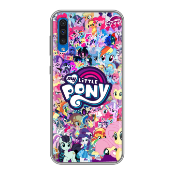 Силиконовый чехол на Samsung Galaxy A50 с принтом My little pony Дружба чудо