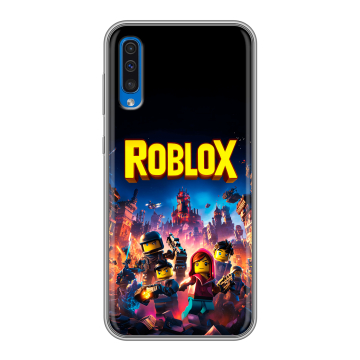 Силиконовый чехол на Samsung Galaxy A50 с принтом Roblox Роблокс