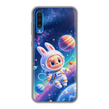 Силиконовый чехол на Samsung Galaxy A50 с принтом Labubu Лабубу