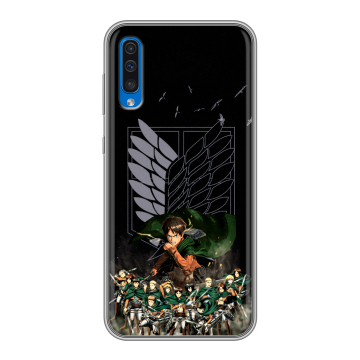 Силиконовый чехол на Samsung Galaxy A50 с принтом Атака титанов