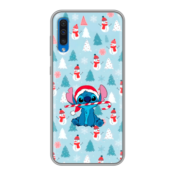 Силиконовый чехол на Samsung Galaxy A50 с принтом Стич Новый год Силиконовый чехол на Samsung Galaxy A50 с принтом Стич Новый год
