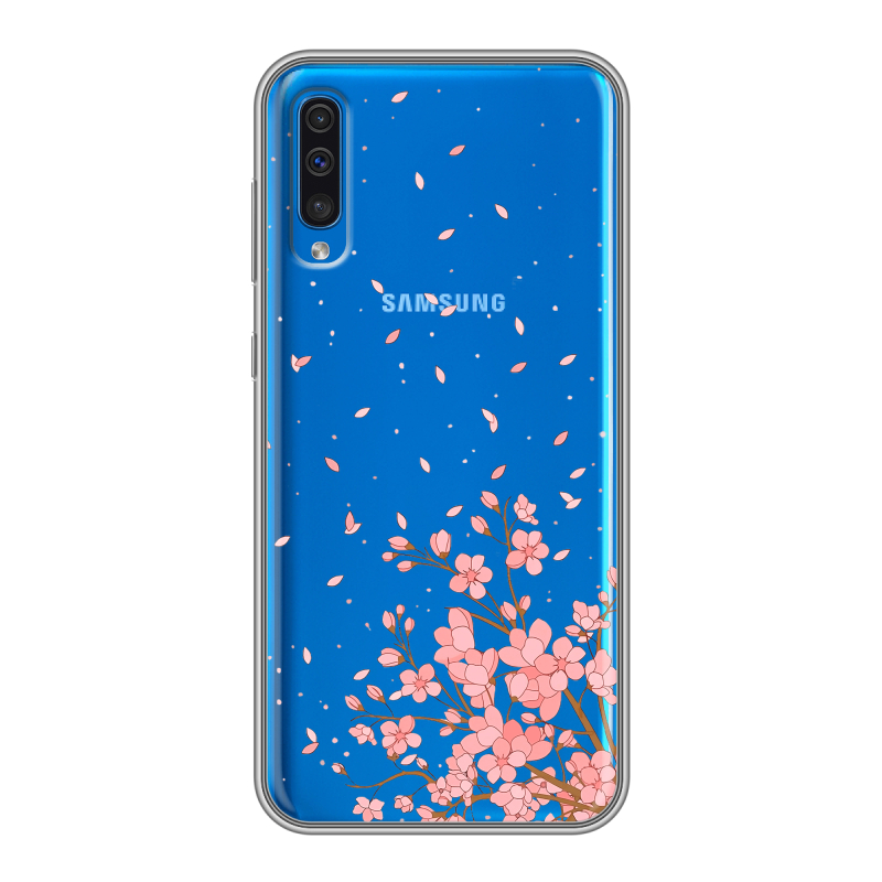 Силиконовый чехол на Samsung Galaxy A50 с принтом Ветка сакуры Силиконовый чехол на Samsung Galaxy A50 с принтом Ветка сакуры