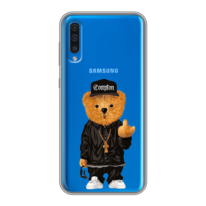 Силиконовый чехол на Samsung Galaxy A50 с принтом Мишка Силиконовый чехол на Samsung Galaxy A50 с принтом Мишка