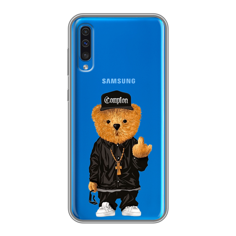 Силиконовый противоударный чехол на Samsung Galaxy A50 с принтом Плюшевый медведь Силиконовый противоударный чехол на Samsung Galaxy A50 с принтом Плюшевый медведь