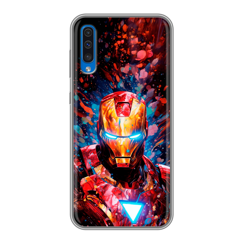 Силиконовый чехол на Samsung Galaxy A50 с принтом Железный человек Ironman Силиконовый чехол на Samsung Galaxy A50 с принтом Железный человек Ironman