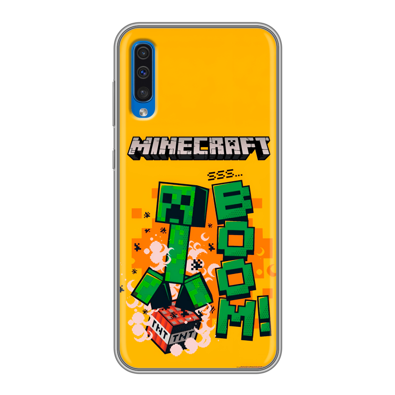 Силиконовый чехол на Samsung Galaxy A50 с принтом Майнкрафт Minecraft Силиконовый чехол на Samsung Galaxy A50 с принтом Майнкрафт Minecraft