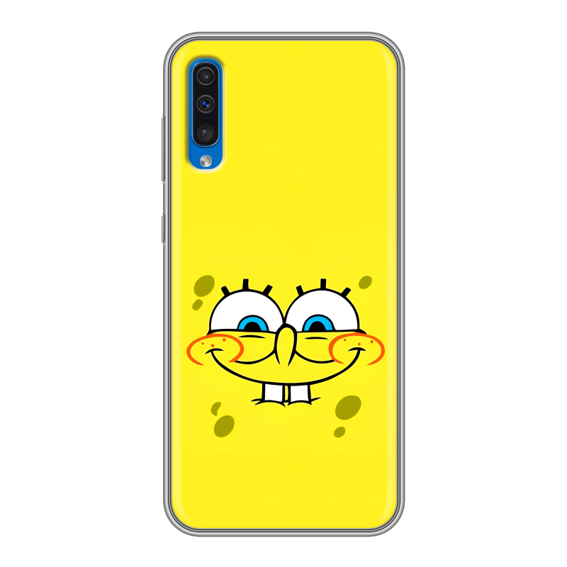Силиконовый чехол на Samsung Galaxy A50 с принтом спанчбоб спанч боб Силиконовый чехол на Samsung Galaxy A50 с принтом спанчбоб спанч боб