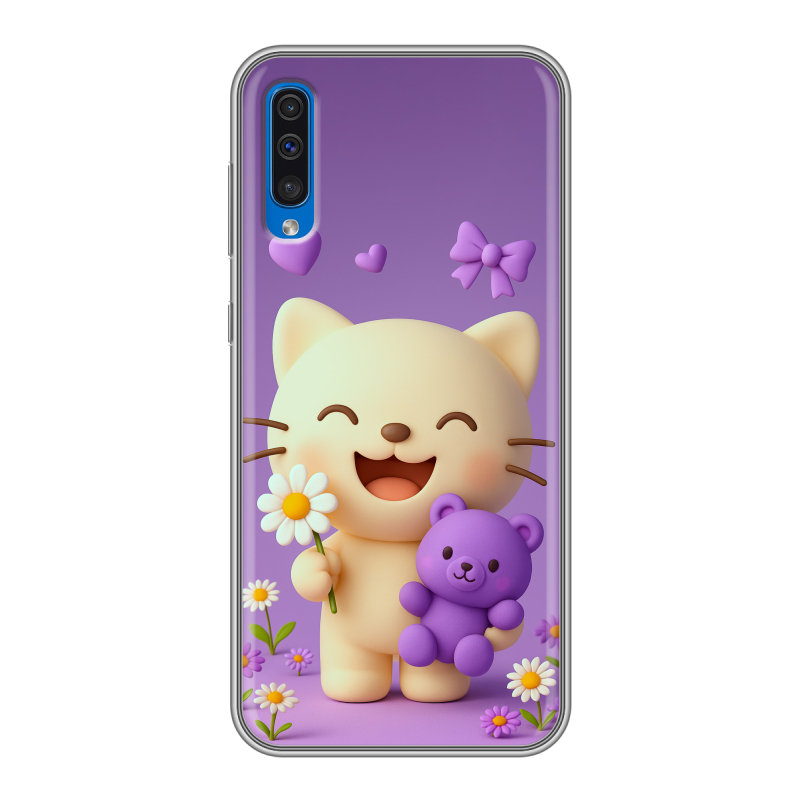 Силиконовый противоударный чехол на Samsung Galaxy A50 с принтом для девочек Силиконовый противоударный чехол на Samsung Galaxy A50 с принтом для девочек