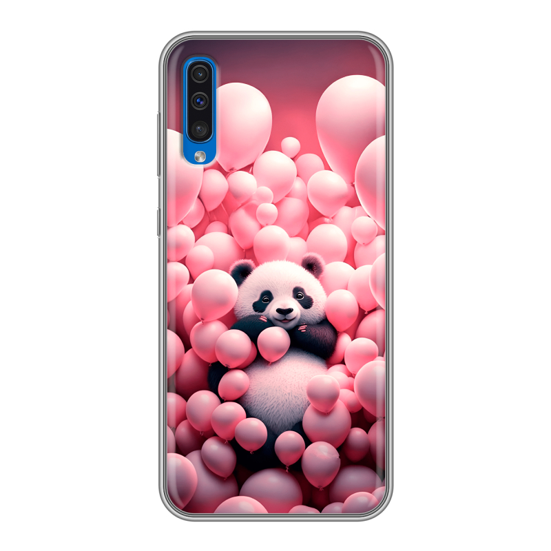 Силиконовый чехол на Samsung Galaxy A50 с принтом Панда Силиконовый чехол на Samsung Galaxy A50 с принтом Панда