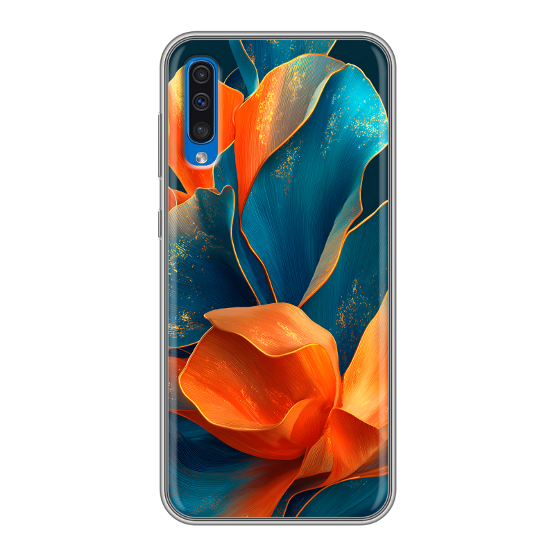 Силиконовый чехол на Samsung Galaxy A50 с принтом Цветы Силиконовый чехол на Samsung Galaxy A50 с принтом Цветы