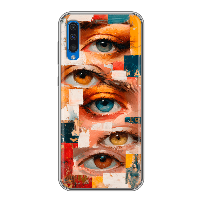 Силиконовый противоударный чехол на Samsung Galaxy A50 с принтом Модный принт Силиконовый противоударный чехол на Samsung Galaxy A50 с принтом Модный принт