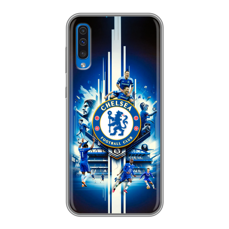 Силиконовый чехол на Samsung Galaxy A50 с принтом Chelsea Челси Силиконовый чехол на Samsung Galaxy A50 с принтом Chelsea Челси