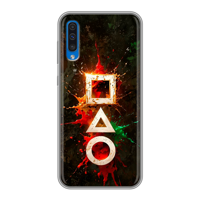 Силиконовый противоударный чехол на Samsung Galaxy A50 с принтом Squid Game Игра кальмара Силиконовый противоударный чехол на Samsung Galaxy A50 с принтом Squid Game Игра кальмара
