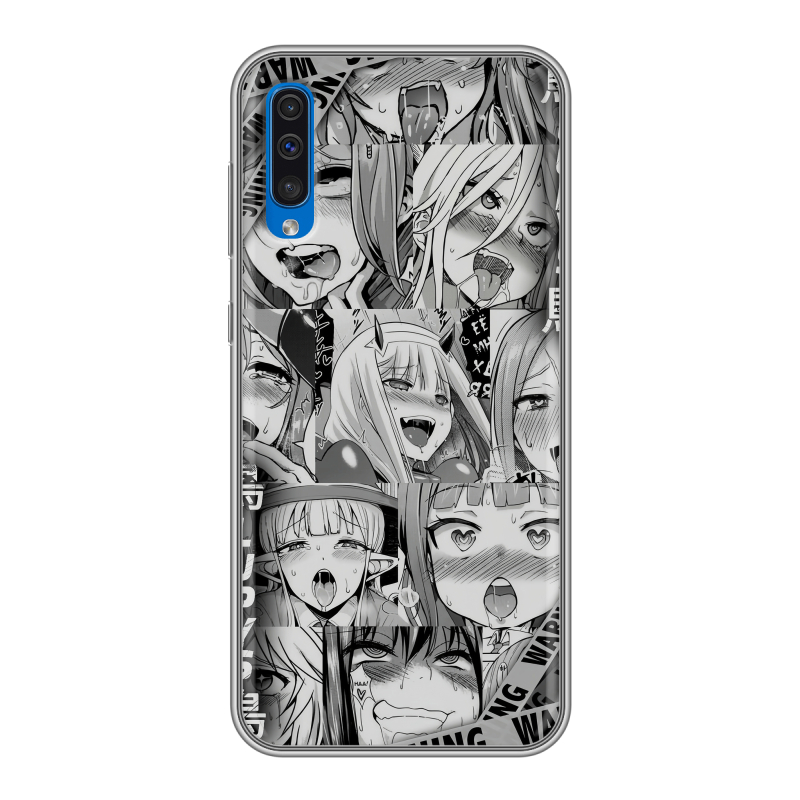 Силиконовый противоударный чехол на Samsung Galaxy A50 с принтом Ahegao Ахегао Аниме Силиконовый противоударный чехол на Samsung Galaxy A50 с принтом Ahegao Ахегао Аниме