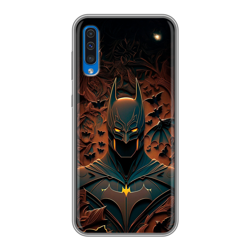 Силиконовый противоударный чехол на Samsung Galaxy A50 с принтом Batman Бэтмен Силиконовый противоударный чехол на Samsung Galaxy A50 с принтом Batman Бэтмен