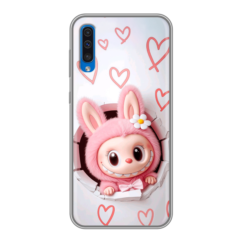 Силиконовый чехол на Samsung Galaxy A50 с принтом Labubu Лабубу Силиконовый чехол на Samsung Galaxy A50 с принтом Labubu Лабубу