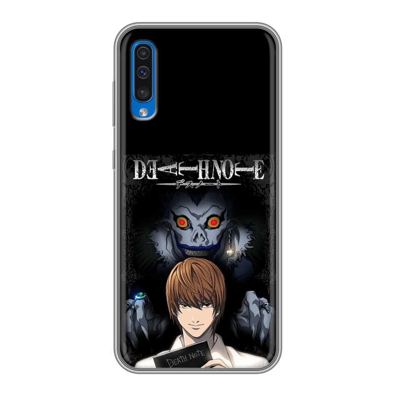 Силиконовый противоударный чехол на Samsung Galaxy A50 с принтом Death note Тетрадь смерти Силиконовый противоударный чехол на Samsung Galaxy A50 с принтом Death note Тетрадь смерти