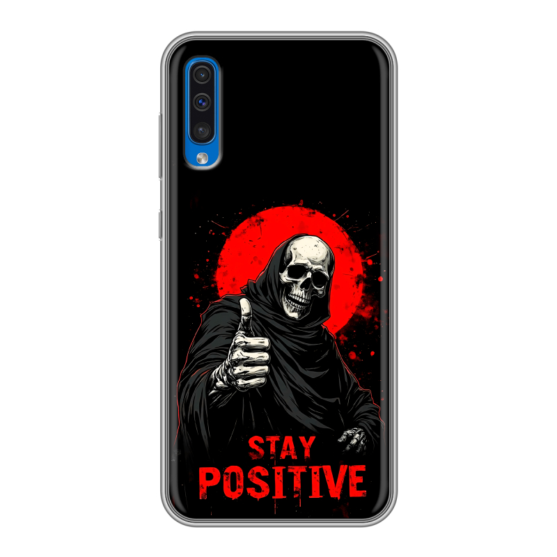 Силиконовый чехол на Samsung Galaxy A50 с принтом смешной скелет Силиконовый чехол на Samsung Galaxy A50 с принтом смешной скелет