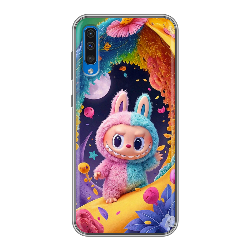 Силиконовый чехол на Samsung Galaxy A50 с принтом Labubu Лабубу Силиконовый чехол на Samsung Galaxy A50 с принтом Labubu Лабубу