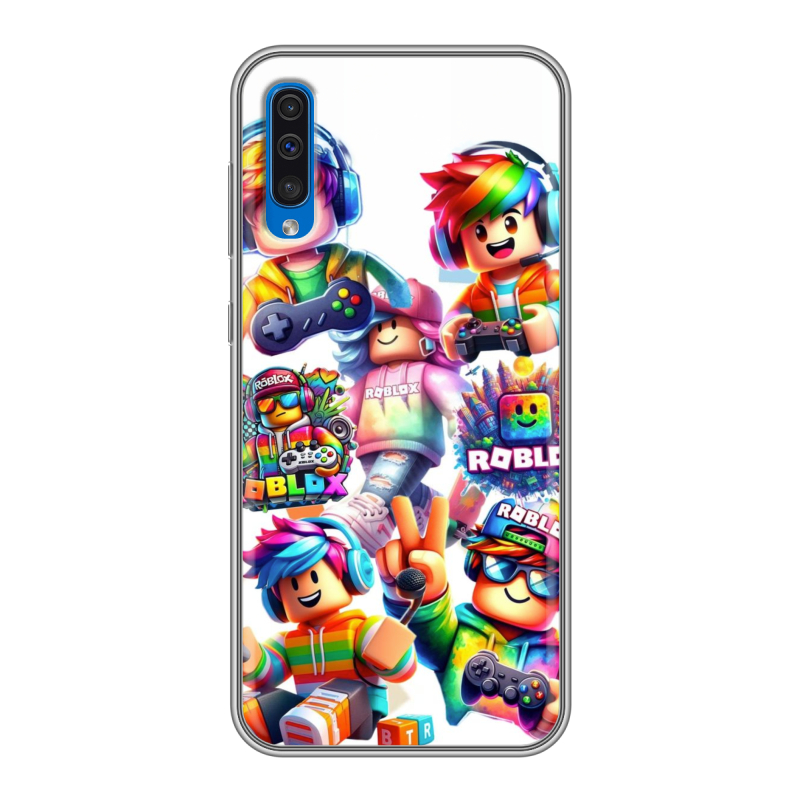 Силиконовый чехол на Samsung Galaxy A50 с принтом Roblox Роблокс Силиконовый чехол на Samsung Galaxy A50 с принтом Roblox Роблокс