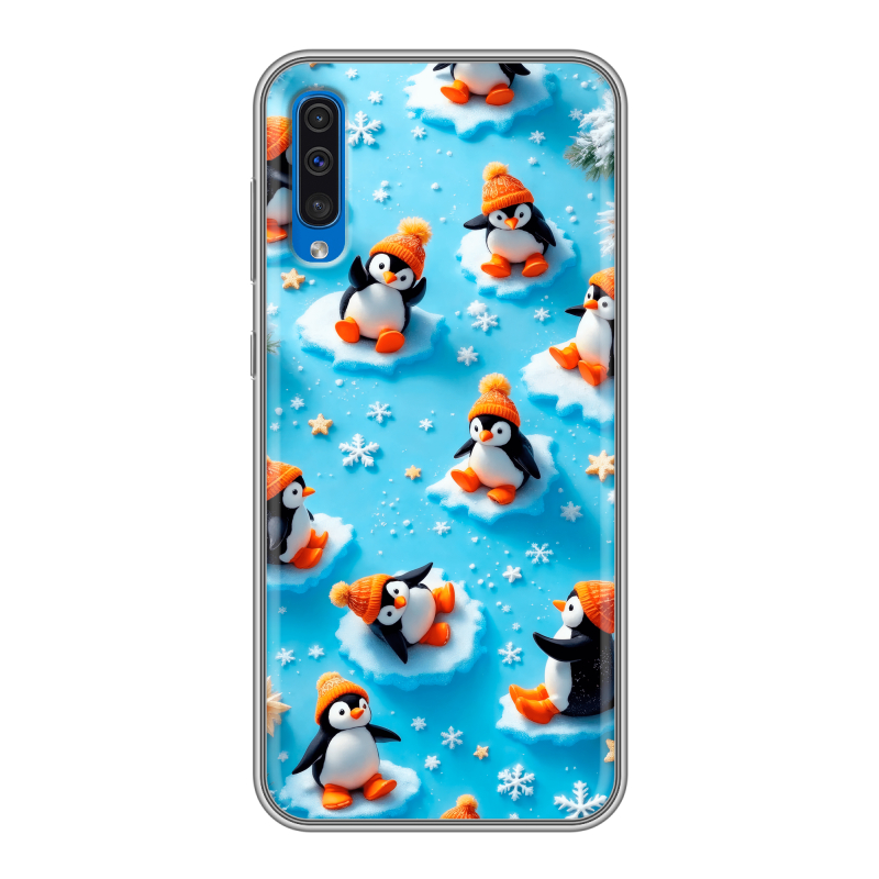 Силиконовый противоударный чехол на Samsung Galaxy A50 с принтом Новый год Силиконовый противоударный чехол на Samsung Galaxy A50 с принтом Новый год