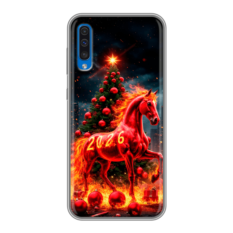 Силиконовый чехол на Samsung Galaxy A50 с принтом Новый год Силиконовый чехол на Samsung Galaxy A50 с принтом Новый год
