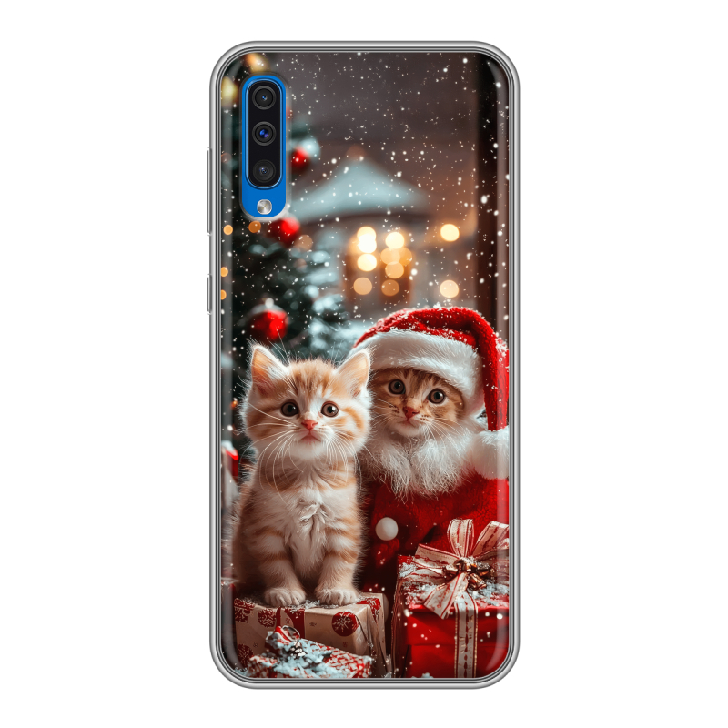 Силиконовый чехол на Samsung Galaxy A50 с принтом Новый год Силиконовый чехол на Samsung Galaxy A50 с принтом Новый год
