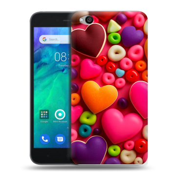 Силиконовый чехол на Xiaomi RedMi Go с принтом Сердечки Силиконовый чехол на Xiaomi RedMi Go с принтом Сердечки