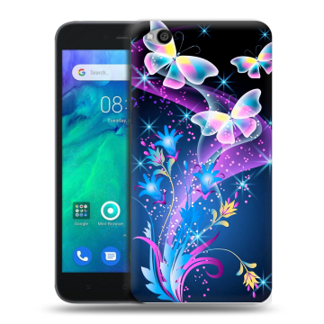 Силиконовый чехол на Xiaomi RedMi Go с принтом Бабочки