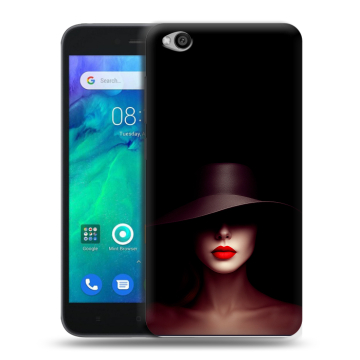 Силиконовый чехол на Xiaomi RedMi Go с принтом Девушка в шляпе Силиконовый чехол на Xiaomi RedMi Go с принтом Девушка в шляпе