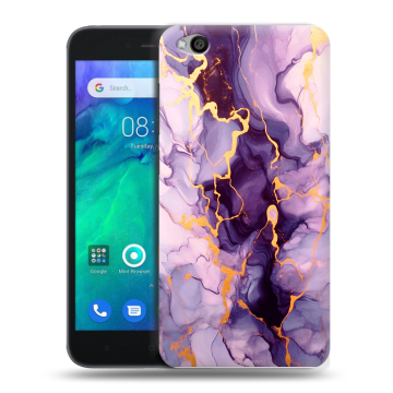 Силиконовый чехол на Xiaomi RedMi Go с принтом Мрамор