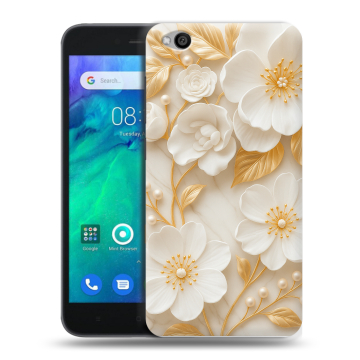 Силиконовый чехол на Xiaomi RedMi Go с принтом Цветы