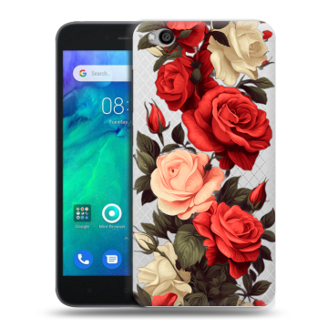 Силиконовый чехол на Xiaomi RedMi Go с принтом Розы Силиконовый чехол на Xiaomi RedMi Go с принтом Розы
